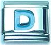 Light blue letter D - Italian charm